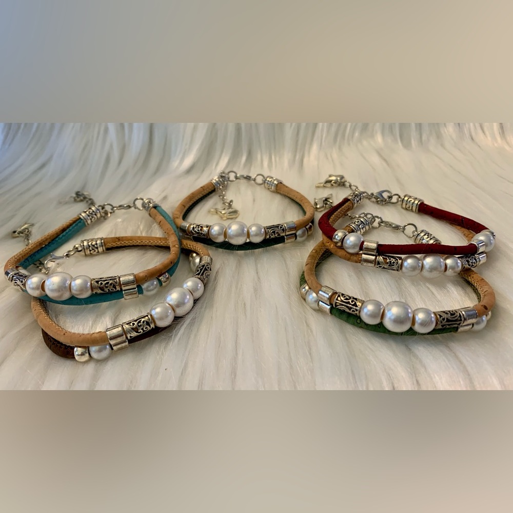 Shark Charm Cork Double Bracelet